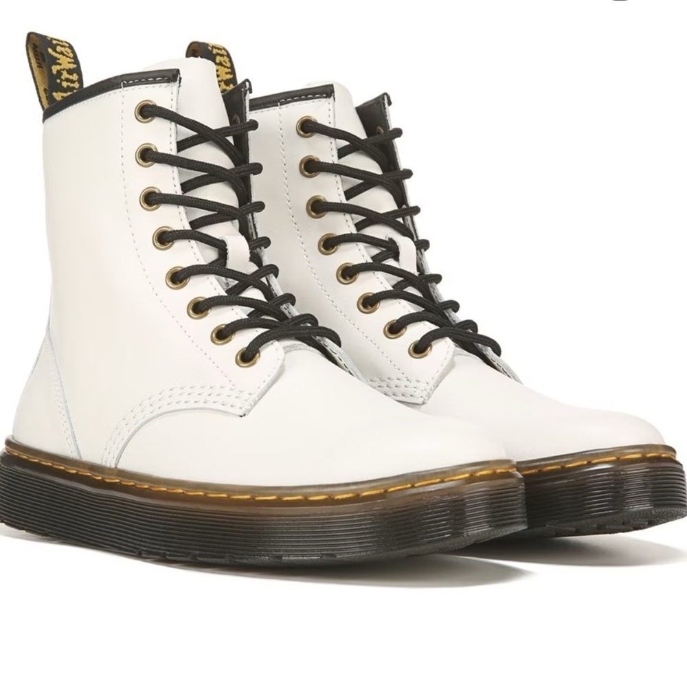 DR MARTENS ZAVALA BOOTS WHITE SIZE 8 women’s
